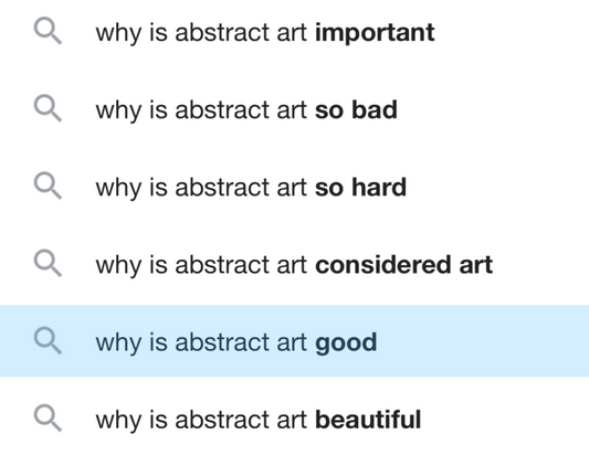 Artists Answer: "Why is abstract art good?"